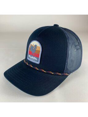 Rural Cloth Mens Rooster Navy Blue Snapback Trucker Hat